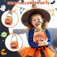 thumbnail image 5 of sruoe Halloween Treat Bags, Candy Bags, Candy Bucket, Goodie Bags, Halloween Candy Bags for Kids, Spooky Pumpkin Tote Bag, Halloween Decoration, Reusable Candy Snack Bags, Party Gift Favors Decor, 5 of 6