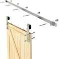 thumbnail image 3 of JUBEST 7FT Sliding Standard Single Track Barn Door Hardware Kit, Silver Nickel, 3 of 7