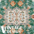 thumbnail image 4 of Softlife Ultra-Thin Chenille Vintage Area Rug Oriental Tribal Antique Carpet Boho Style,4'x6',Green, 4 of 7