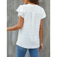 thumbnail image 5 of Fantaslook Blouses for Women Dressy V Neck Ruffle Sleeve Summer Tops Casual Flowy Shirts, 5 of 9