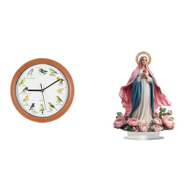 Reloj De Pared De Pájaro Melódico Con Adorno Acrílico, Decoración De Mesa Independiente Para Cocina, Hogar, Estantería, Festival, Dormitorio, Fiesta.