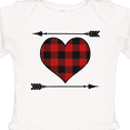 thumbnail image 4 of Inktastic Buffalo Plaid Valentines Day Heart Boys or Girls Long Sleeve Baby Bodysuit, 4 of 5