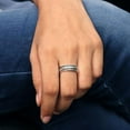 thumbnail image 5 of Spinner Rings for Anxiety High Polished Sterling Silver Ring for Women US 7, 5 of 7