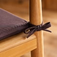 thumbnail image 6 of FEOLGEHLY Foam Chair Cushion with Straps, Seat Cushions for Office Chairs, Dining Room Chairs, Outdoor Seat Cushions for Patio Chairs, Breathable Seat Cushions for Home Office 16x16 in (Coffee), 6 of 8
