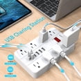 thumbnail image 2 of Protector contra sobretensiones Power Strip AOFO con 6 puertos USB (1 USB C), 2 of 7