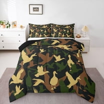 Castle Fairy Wildlife Mallard Duck Twin Comforter Sets,Vintage Aesthetic Bedding Set