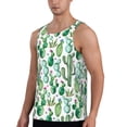 thumbnail image 2 of Fotbe Cactus Plants1 Pattern Men's Quick Dry Workout Tank Top Gym Muscle Tee Fitness Bodybuilding Sleeveless T Shirt Breathable Workout Shirt-3X-Large, 2 of 9