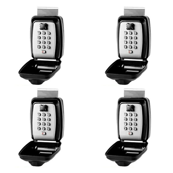 4X Car Window Lock Box, Key Punch Button Safe, for Carpooling, Turo