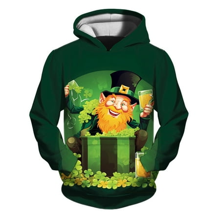 

Little Boys Girls Kids Hooded Unisex Sweatshirt St. Patrick s Day Printed Pullover Hoodie for Girls Boys with Pocket Teenager Boy Clothes Teen Boy Clothes Youth Girls Clothes Kids Pullover Hoodies