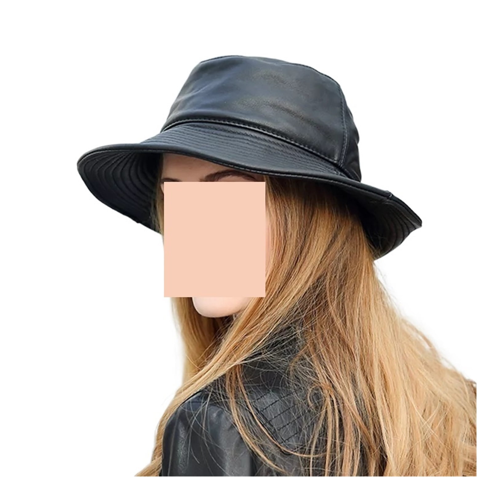 Japanese Unisex Genuine Leather Bucket Hats Men Fisherman Caps Easy Carry Street Bonnet ,Unique Design