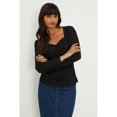 thumbnail image 1 of Dorothy Perkins - Jersey Plegado de Manga Larga para Mujer (Negro), 1 of 2