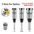 thumbnail image 2 of Spring Steel 1/2 Inch Shank Router Bit Extension Rod Milling Cutter Extender Collet Holder Adapter with ER20-13 13mm Collet Chuck, 2 of 7