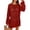 Red, variant on Delconic Women's Cover Up Edge Hollow Beach Cover Up Loose Dress Army Green L