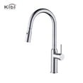 thumbnail image 1 of KIBI High Arc Pull Out Single Level Lead Free Brass Kitchen Faucet with Sprayer and Magnetic Docking, 1 of 10