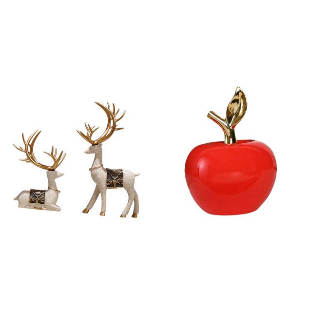 Estatua de ciervo alce, figura de resina, escultura de cerámica, adorno artístico, diseño minimalista retro, adecuada para sala de estar, dormitorio,