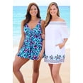 thumbnail image 4 of Swim 365 Women's Plus Size Off-The-Shoulder Cover Up, 4 of 4