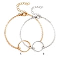 thumbnail image 3 of ziyahi Mode Boucle Cheville Délicat Réglable Résistant à l'Usure Rond Or Bracelet Cheville en Argent Valentines Jour Chaînes de Pied pour les Femmes Or, 3 of 6