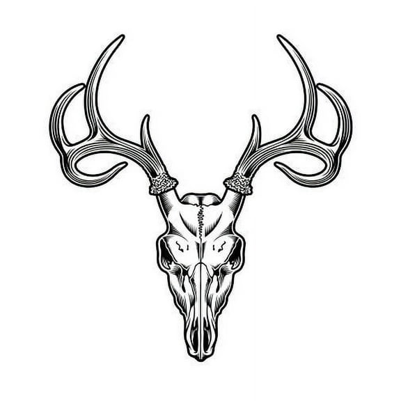 Deer Skull Edible Cake Image Topper 1/4 Sheet