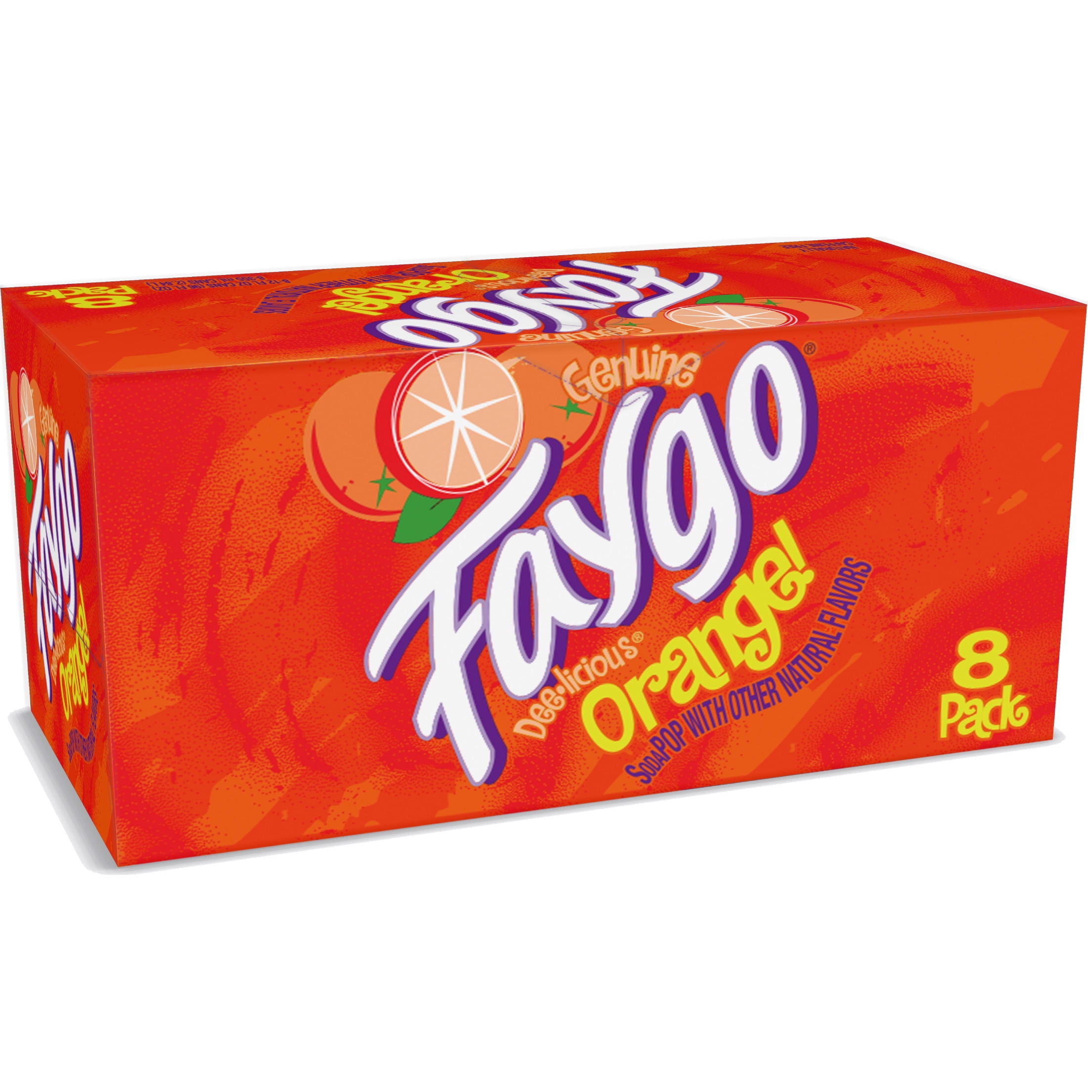 Faygo Peach Soda 8 Pack of 12 Oz Cans - Refreshing Detroit