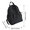 thumbnail image 3 of Casual Large Capacity Backpack Backpack Checkered Nylon Daypack with Multi Compartments Ergonomic Shoulder Strap for Travel, Hiking, Work and Daily Use 2026 Back to School(Black,30X13X35CM), 3 of 4