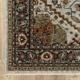 thumbnail image 2 of HomeRoots 508077 6 x 9 ft. Ivory Beige Blue Orange Gold Green Gray & Rust Oriental Power Loom Stain Resistant Rectangle Area Rug with Fringe, 2 of 5
