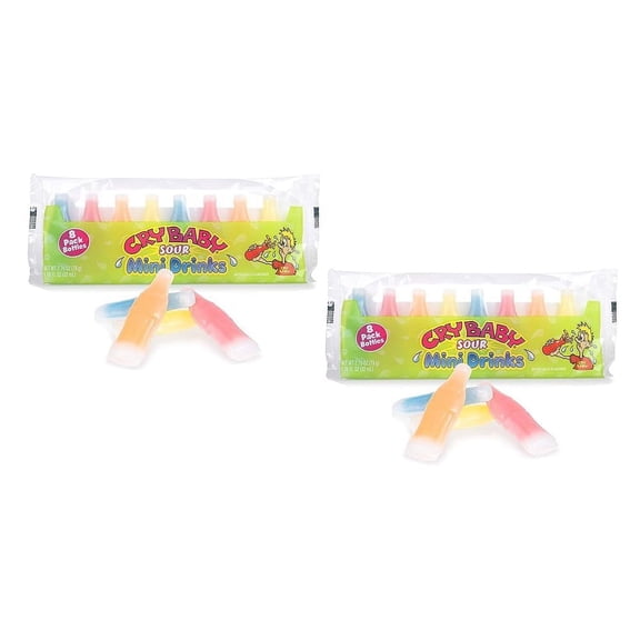 Cry Baby Sour Mini Wax Drinks (16 Bottles)