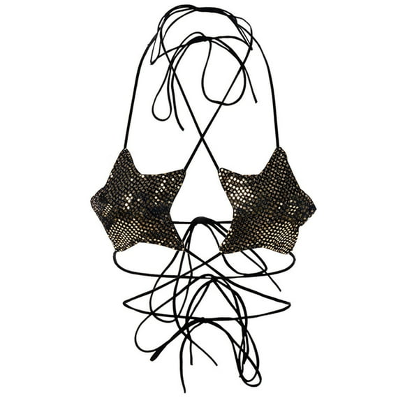 Amzcrzy Bras for Women Women's Underwear and Bras Womens Bras Bralettes for Women Women's Neck Hanging Six Straps Two Piece Bra Everyday Bras