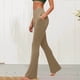 thumbnail image 2 of Amzcrzy Leggings Acampanados Mujer S-2XL - Yoga, Cintura Alta Sin Costura Delantera, Muy Elásticos Cómodos, Color Liso, Bolsillos Marrón, 2 of 6