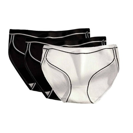 HCURIBAD Cotton Underwear for Women  Clearance! Women s Mixed Panty Set of 3 Mid Waist Stretchy Soft Cotton Breathable Panties  Seamless Panties  Soft Underwear  Women s Panties Army Green XL