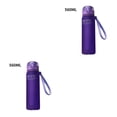 thumbnail image 2 of Monstrate Nueva botella de agua portátil a prueba de fugas de 400ml/560ml, botella de agua de plástico para beber para deportes al aire libre Exfoliante Violeta 560ml 2piezas, 2 of 6