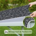 thumbnail image 6 of Spider Web Halloween Pattern Square Fitted Tablecloth with Elastic Edge,Square Table Cover,Washable Elastic Table Cover for Home Kitchen Party Decor 34"x34", 6 of 6