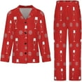 thumbnail image 4 of Top-kevin Womens Pajamas Set Passover Symbols Pattern Soft Long Sleeve Sleepwear Button Down Sets, 4 of 6
