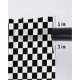 thumbnail image 6 of Black White Plaid Tier Curtains 45 Inch Length,Sheer Curtains for Bedroom Living Room Window Modern Buffalo Check Gingham Art Rod Pocket Drapes Kitchen Curtains Small Half Window 27.5"x45" 2 Panels, 6 of 7