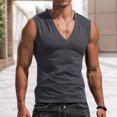 thumbnail image 2 of Afdoent Mens Casual Tank Tops Men's V Neck Tank Top Lightweight Athletic Solid Sleeveless T Shirt Classic, 2 of 7