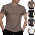 thumbnail image 5 of CHGBMOK Mens Muscle Slim T Shirts Solid Crew Neck Short Sleeve Basic Top Lightweight Stretch Gym Workout Athletic Tee Shirt, 5 of 5