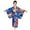 Blue-a, variant on Girls Japanese Kimono Traditional Yukata, Printed Robe for Kids Performance & Cultural Event Dress