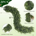 thumbnail image 5 of 9FT Real Touch Cedar Christmas Garland, Artificial Pine Needles Garlands, Faux Greenery Garland for Holiday Fireplace,Table, Window, Stairs, Mante, Indoor Outdoor Christmas Decorations (2PCS), 5 of 9