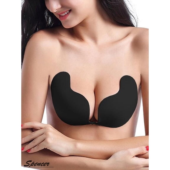 Spencer Women Push Up Invisible Bra Backless Strapless Adhesive Sexy Seamless Bra Magic Sticky