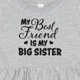 thumbnail image 4 of Inktastic My Best Friend is My Big Sister with Hearts Girls Baby Dress, 4 of 5