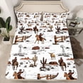 thumbnail image 2 of Castle Fairy Female Men Western Cowboys Bed Sheets,Farm Highland Cow King Sheets, 2 of 7