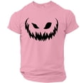 thumbnail image 2 of Halloween Shirts for Men Funny Graphic Tshirts Round Neck Short Sleeve Pumpkin Jack-o'-lantern Print Halloween Costume, 2 of 5