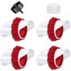 thumbnail image 1 of Comederos para pollos: 4 comederos automáticos para pollos, kit de gravedad para comederos de aves de corral para cubos, cubos y contenedores, 1 of 5