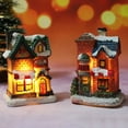 thumbnail image 6 of Ludlz 2023 New Christmas Decoration LED Resin House Mini Christmas House Micro Landscape Luminous Snow Village Decoration Glow in Dark Vintage Ornaments Gift, 6 of 8