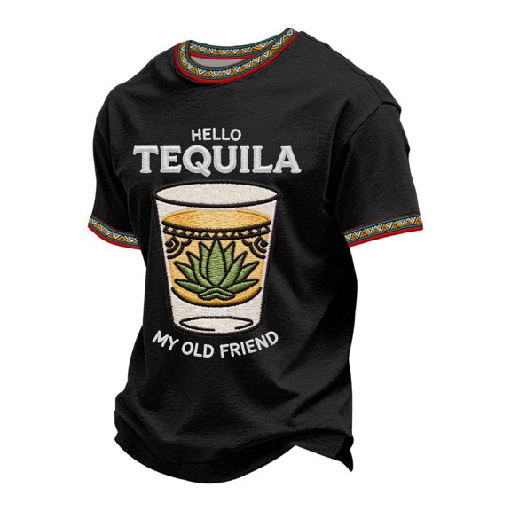 CONZONE Cinco De Mayo Mens T-Shirts Short Sleeve T-Shirts for Men Crew Neck Graphic Mexican May 5Th Tee Tops