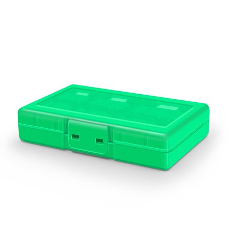 Shockproof Portable For Nintendo Switch Game Accessories Case Cartridge Storage 24 in 1 Organizer Case Game Card Holder GREEN