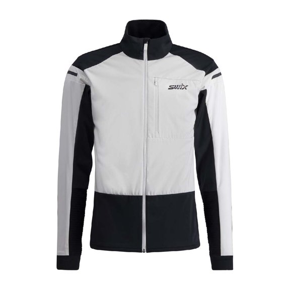 SWIX Adult Male Dynamic Jacket, Color: Bright White/Black, Size: 2XL (12591-00017-XXL)