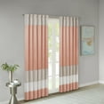 thumbnail image 3 of Madison Park Stripes Pintuck Lined Curtain Panel, 50" x 84", Coral, 3 of 5