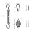 thumbnail image 5 of Pure Garden 44 Piece Stainless-Steel Turnbuckle Shade Sail Hardware Kit, 5 of 6