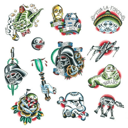Tattify Traditional Star Wars Temporary Tattoos - Lightspeed (Set of 12) - Walmart.com