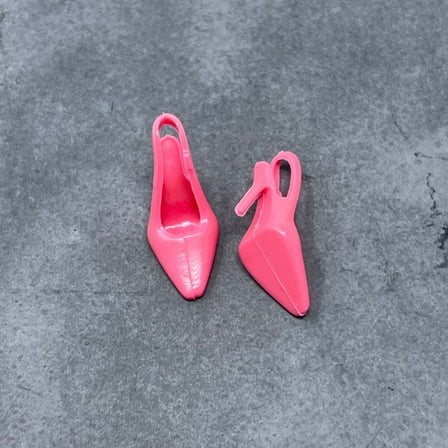 Barbie Doll Fashion Pink/ Salmon High Heels Diorama Accessory